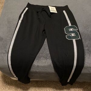 Pink Victoria’s Secret bling msu spartan joggers